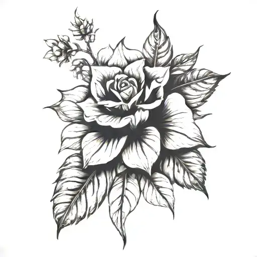 Plant Tattoo On Shoulder