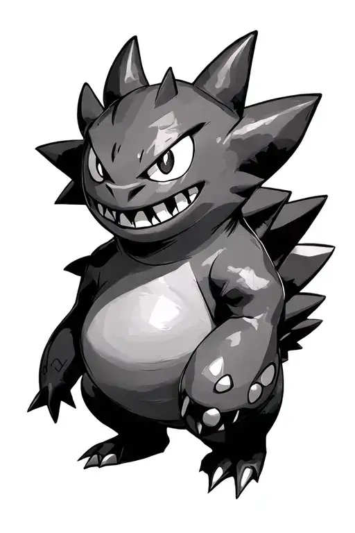 Gengar Pokemon Side By Side With Pikmin