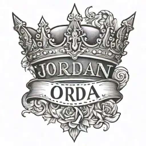 Name Jordan With Crown