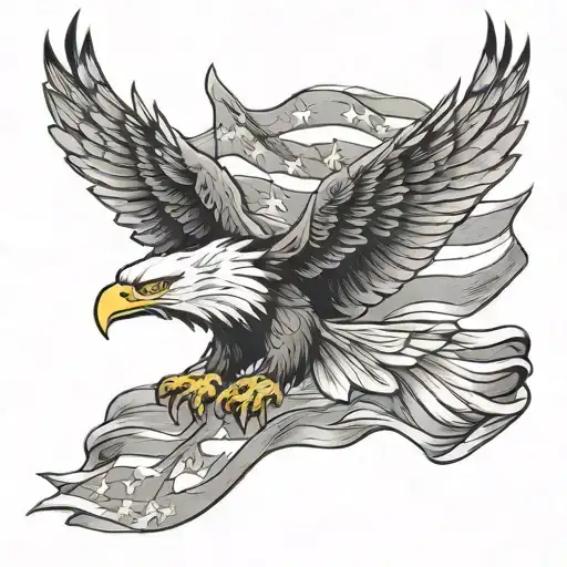 Eagle American Flag Morphing