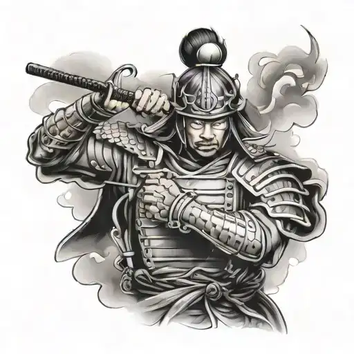 Japanese Samurai In Modern Tokyo