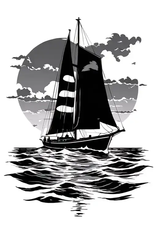 Sunset Sailing Boat Sailing