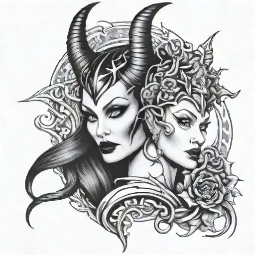Maleficent And Medusa Head