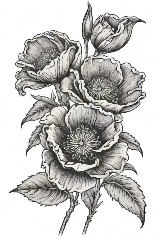 Lily Rose Poppy Blooming