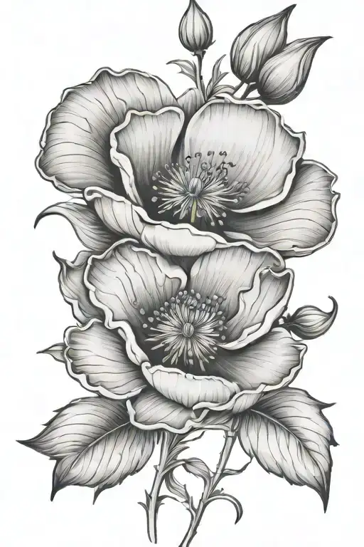 Lily Rose Poppy Blooming