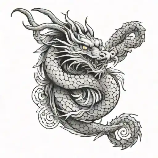 Chinese Dragon Wrapped Around Arm
