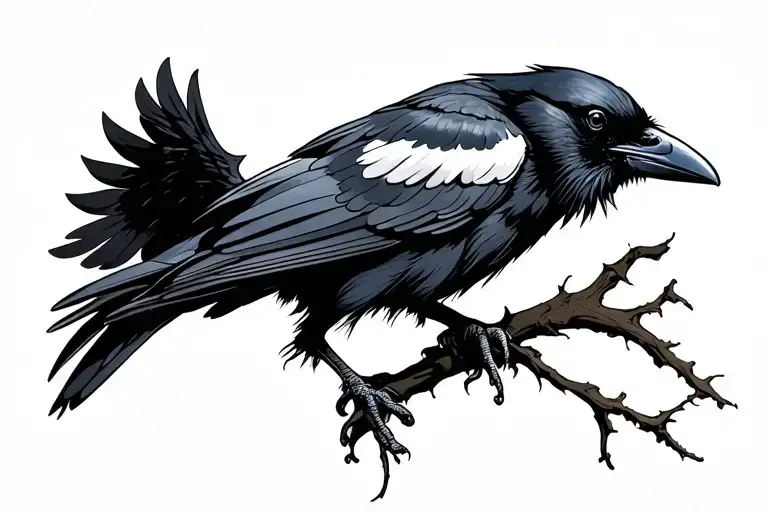Raven Perched