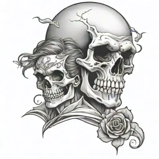 Skull Dad And Daughter