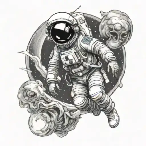 Astronaut Floating