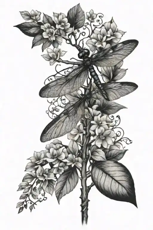 Dragonfly And Tree Of Life