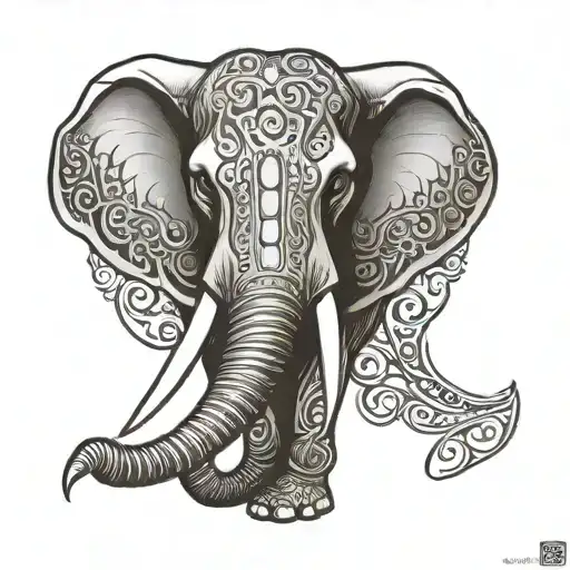 Tribal Elephant Head