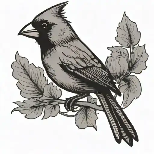 Cardinal Flying Silhouette