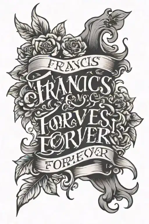 Francis Forever Written In Script
