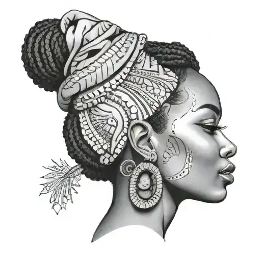 African Woman Face