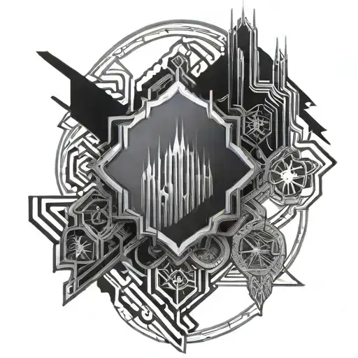 Geo Deco Islamic Cyberpunk