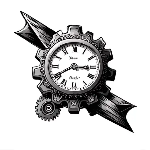 Old Clock Gears Incorporated Into A V-twin Engine Design