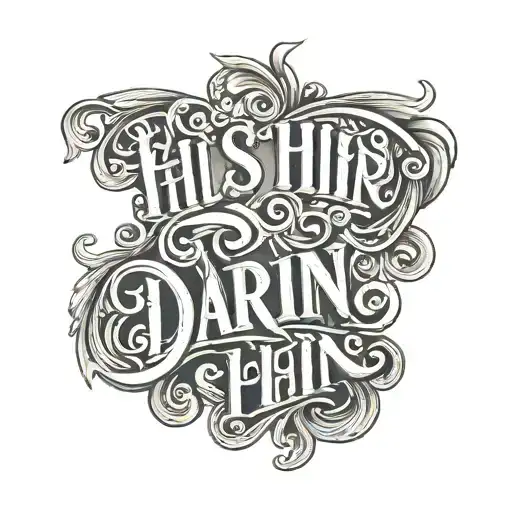 His Darlin Lettering