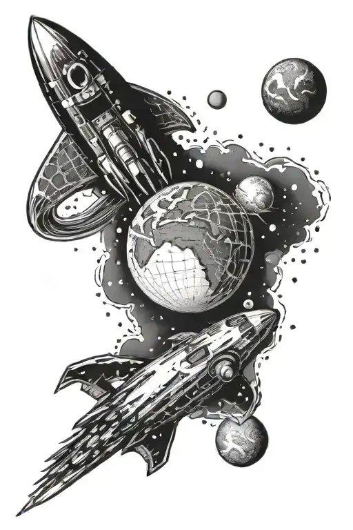 Comet With Planet Earth Inside