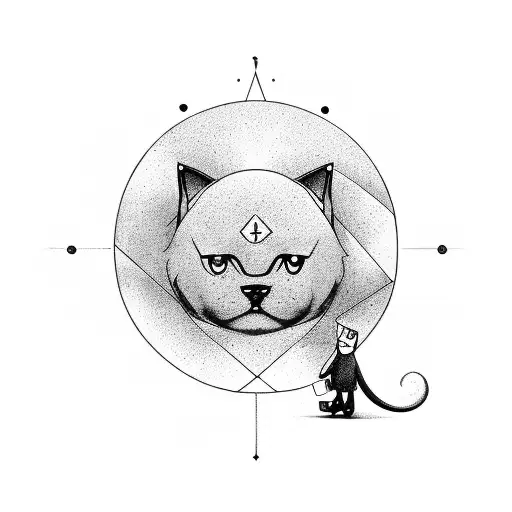 Atom And Book And Tree And Dog Cat Paw