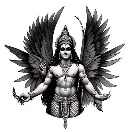 Vishnu With Fairy Wings