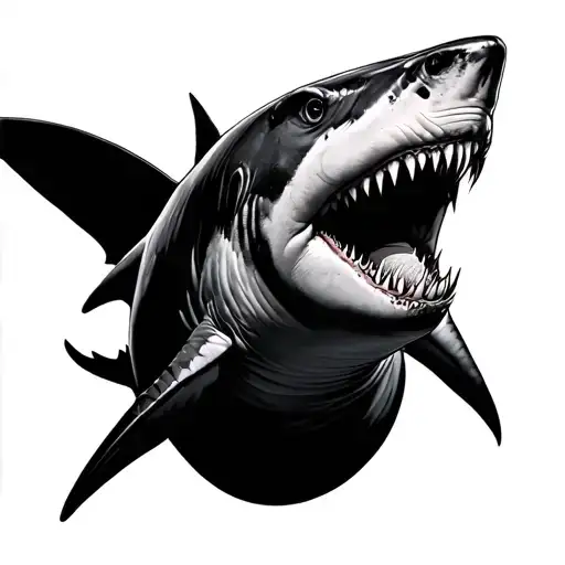Ferocious Shark Realistic Portrait