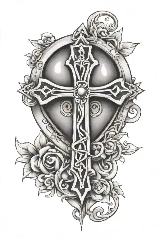 Ankh Inside A Heart