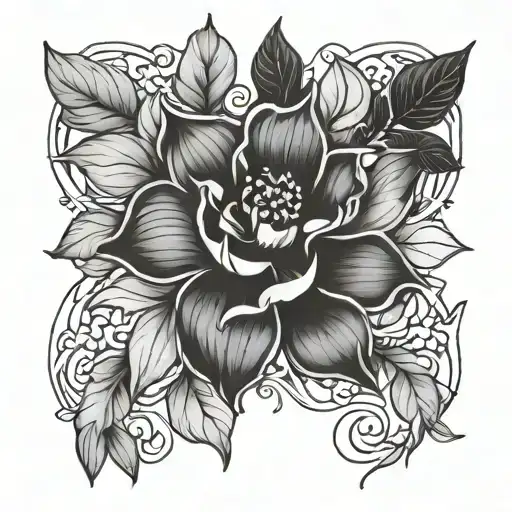 July And December Birth Flower Intertwined