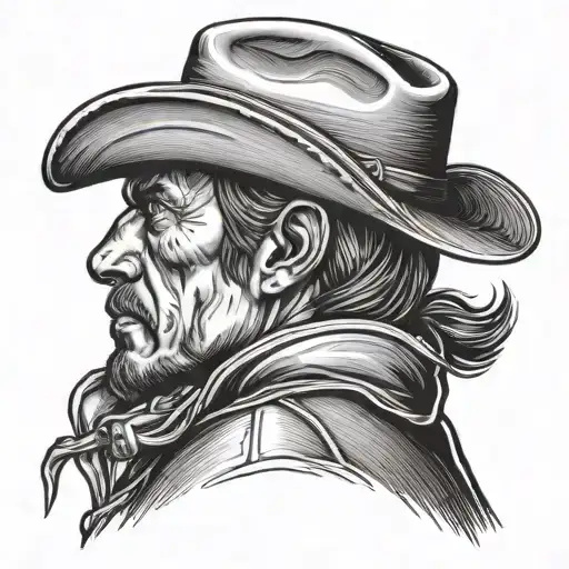 Cowboy Head Facing Forwards