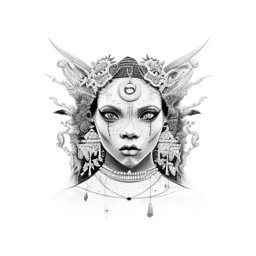 Orixas Portrayed In A Black-grey Realism Style