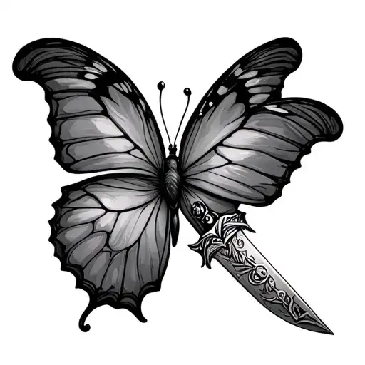Butterfly And Dagger
