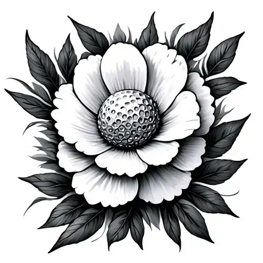 A Golf Tee With The July Birth Flower Wrapped Around It