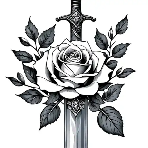 Rose And Olive Branch Time Of Birth And A Sword
