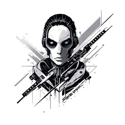 Digitale Electronic Tattoo For It Specialist Cyberpunk Minimalism