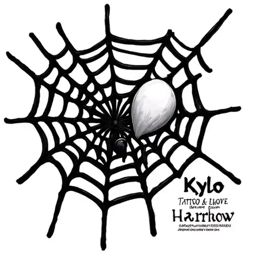 Spider Web With Name Kylo And Harlow In It