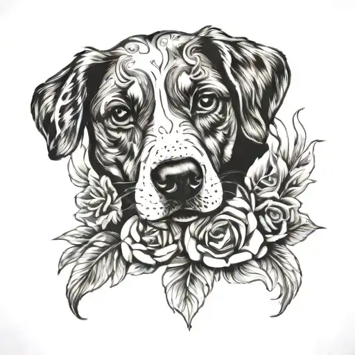 Dog Floral Memorial