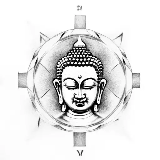 Buddha With Compass