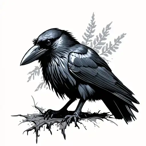 Raven Sitting