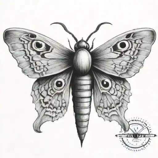 Dark Moth With Weird Eyes