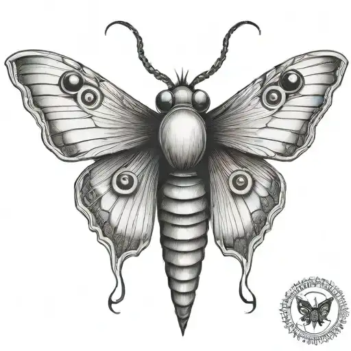 Dark Moth With Weird Eyes