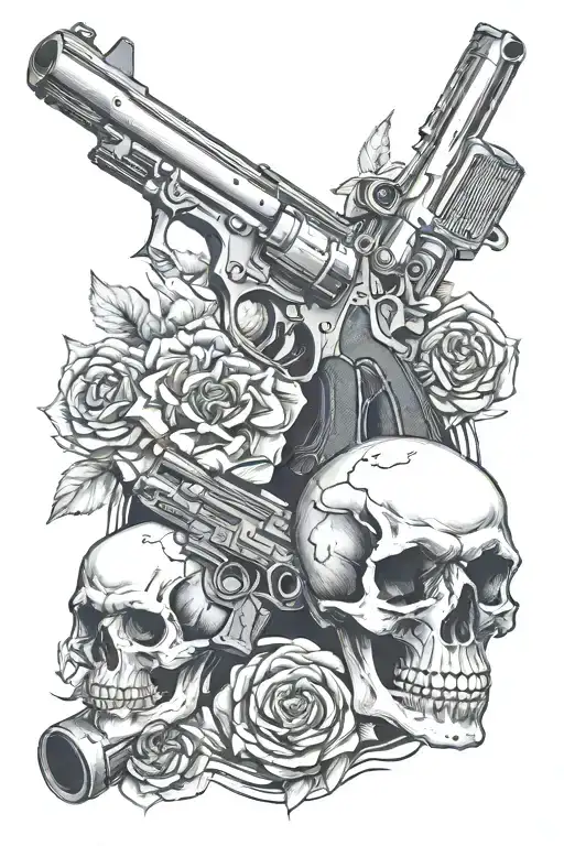 Skull And Gun