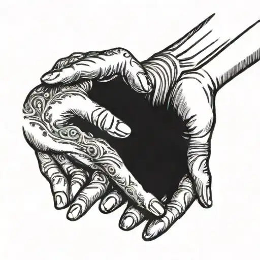 Daughter Holding Hands