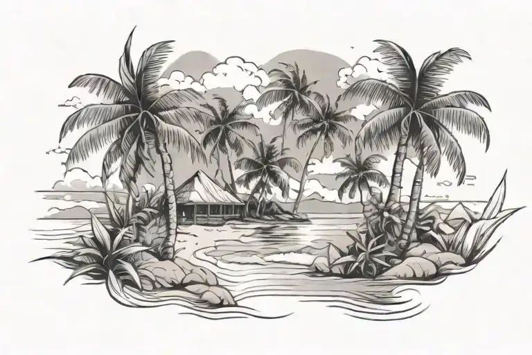 Tropical Beach Scene
