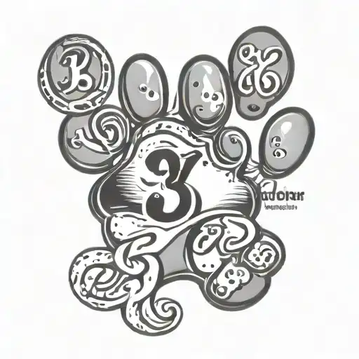 Paw Print With Date 3 30 23 Incorporated And Name Rueben