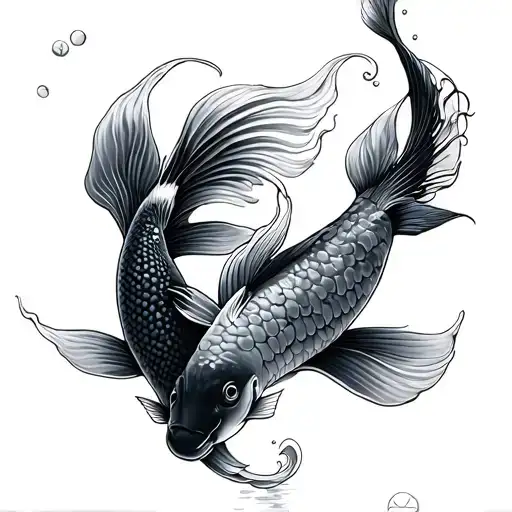 Aquarius And Koi Fish Transforming