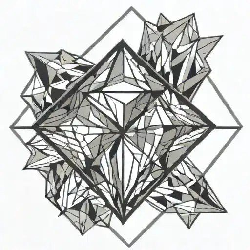 Geometric Diamond Outline