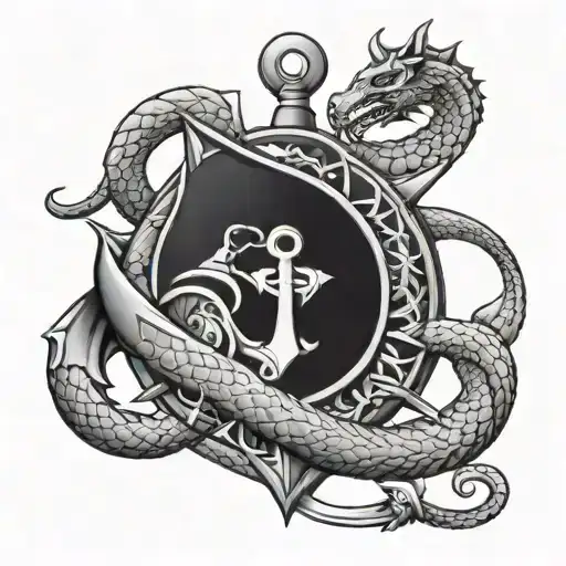 Anchor And Dragon Wrapped