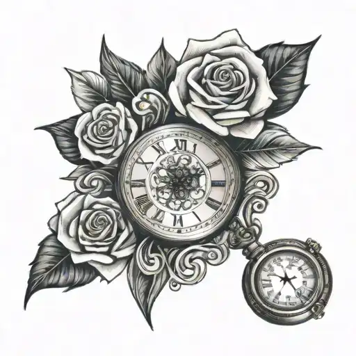 Rose Cross Pocket Watch Sleeve