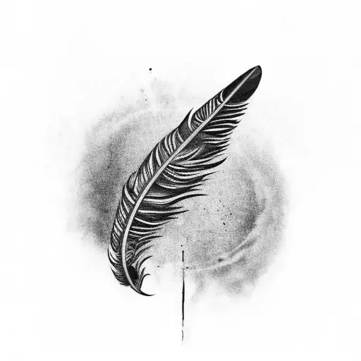 A Feather Transforming Into A Motorcycle Exhaust Pipe