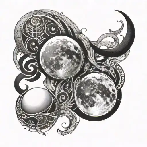 3 Birth Moons And Infinity Symbol