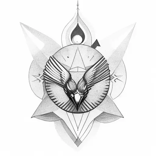 Cardinal With Crescent Moon